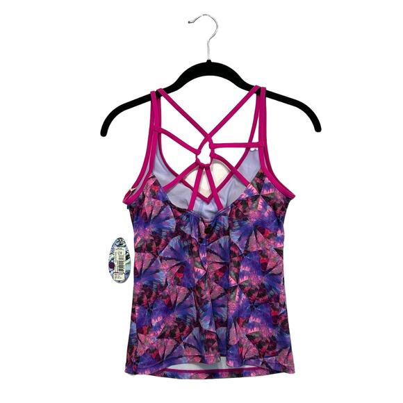 PrAna Supernova Pinwheel Dreaming Tankini Top NWT Women's Sz XS UPF 50+ Stretch - Picture 2 of 7